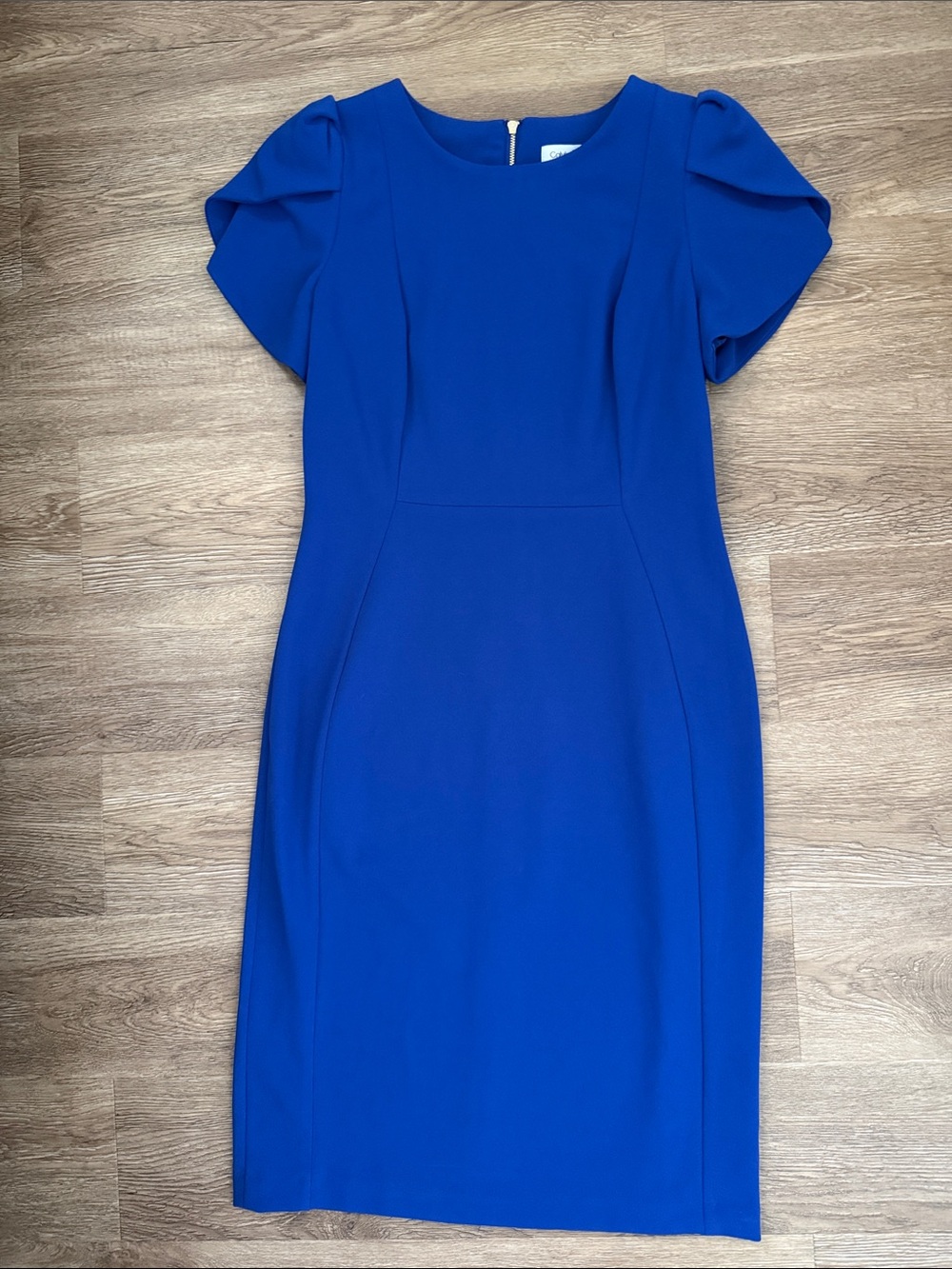 Calvin Klein Cobalt Blue Midi Sheath Dress